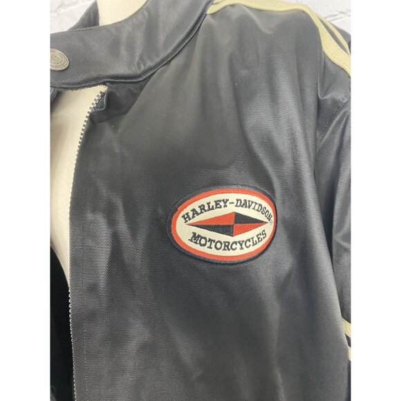Harley Davidson XL Vintage Motorcycle Racing Jacket With Stripes - Picture 9 of 16